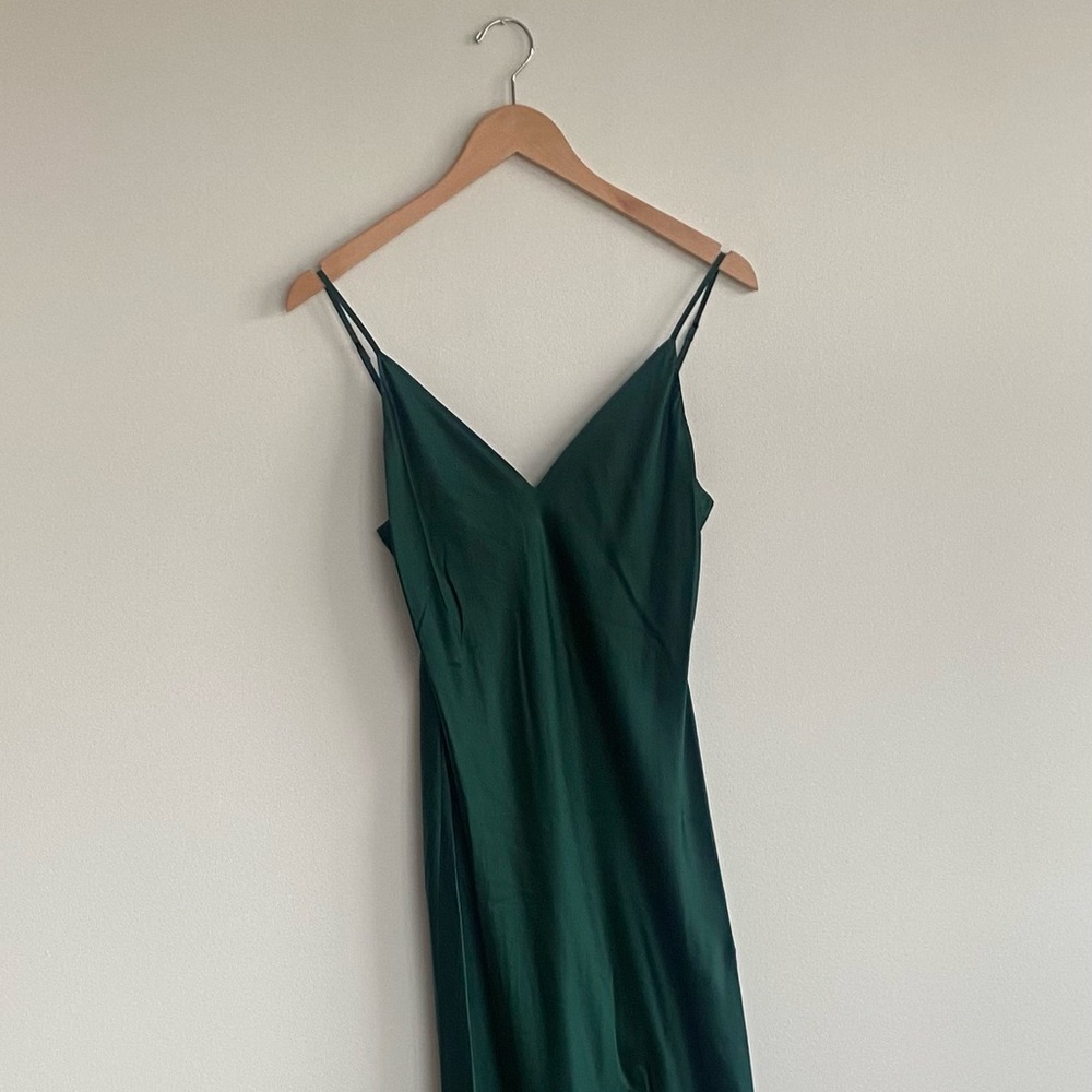Serita Bias-Cut Silk Charmeuse Maxi Gown - Picture 5 of 13